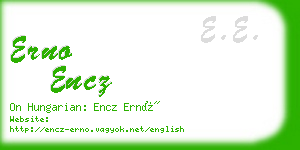 erno encz business card